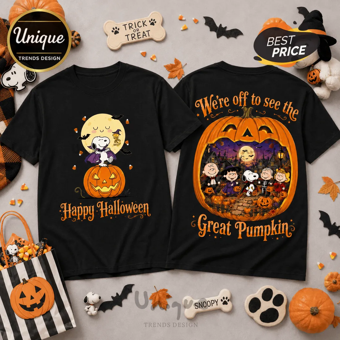 Peanuts Gang Great Pumpkin Halloween 2026 T-Shirt Peanuts Gang Great Pumpkin Halloween 2026 T-Shirt