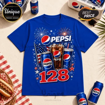 Pepsi 128th Anniversary 1898-2026 Blue T-Shirt