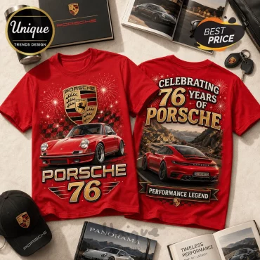 Porsche 76 Years Performance Legend Red T-Shirt