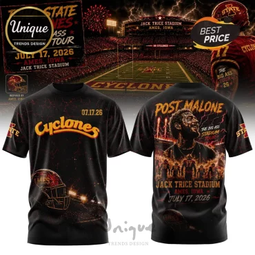 Post Malone Iowa State Cyclones 2026 Tour T-Shirt