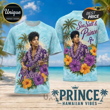Prince Hawaiian Purple Floral T-Shirt
