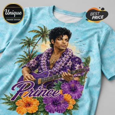 Prince Hawaiian Purple Floral T-Shirt