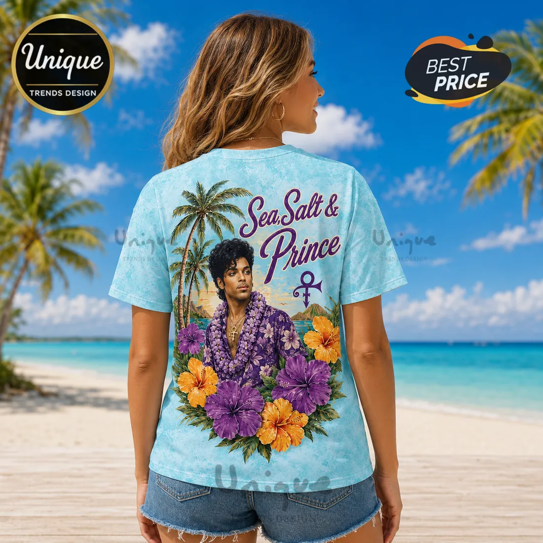 Prince Hawaiian Purple Floral T-Shirt Prince Hawaiian Purple Floral T-Shirt
