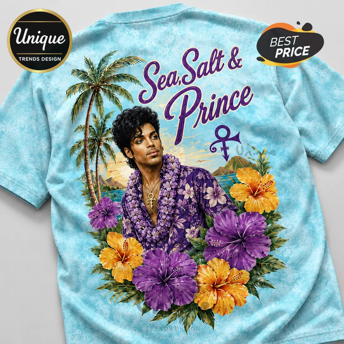 Prince Hawaiian Purple Floral T-Shirt Prince Hawaiian Purple Floral T-Shirt