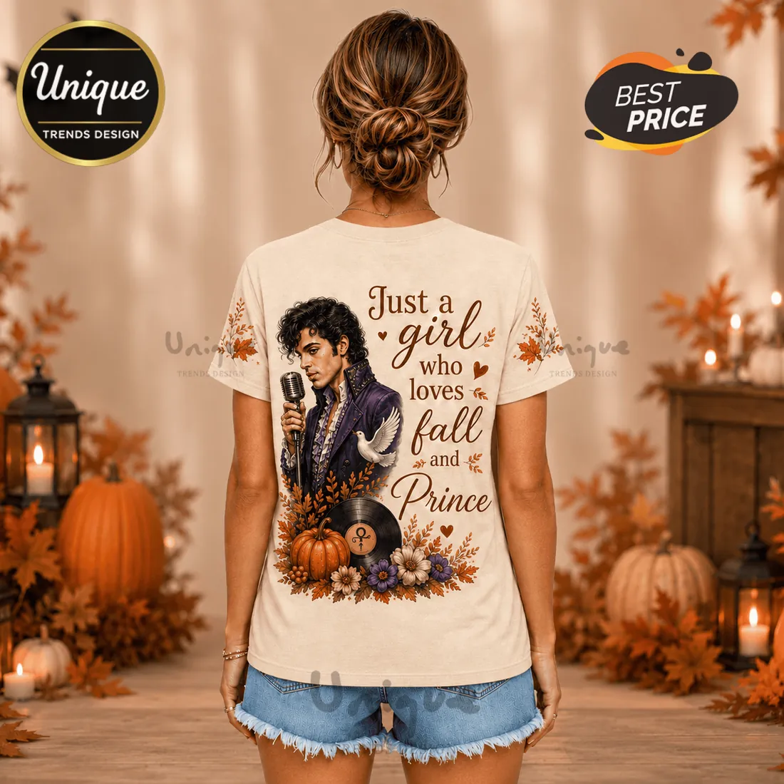 Prince Purple Rain Autumn Portrait T-Shirt Prince Purple Rain Autumn Portrait T-Shirt