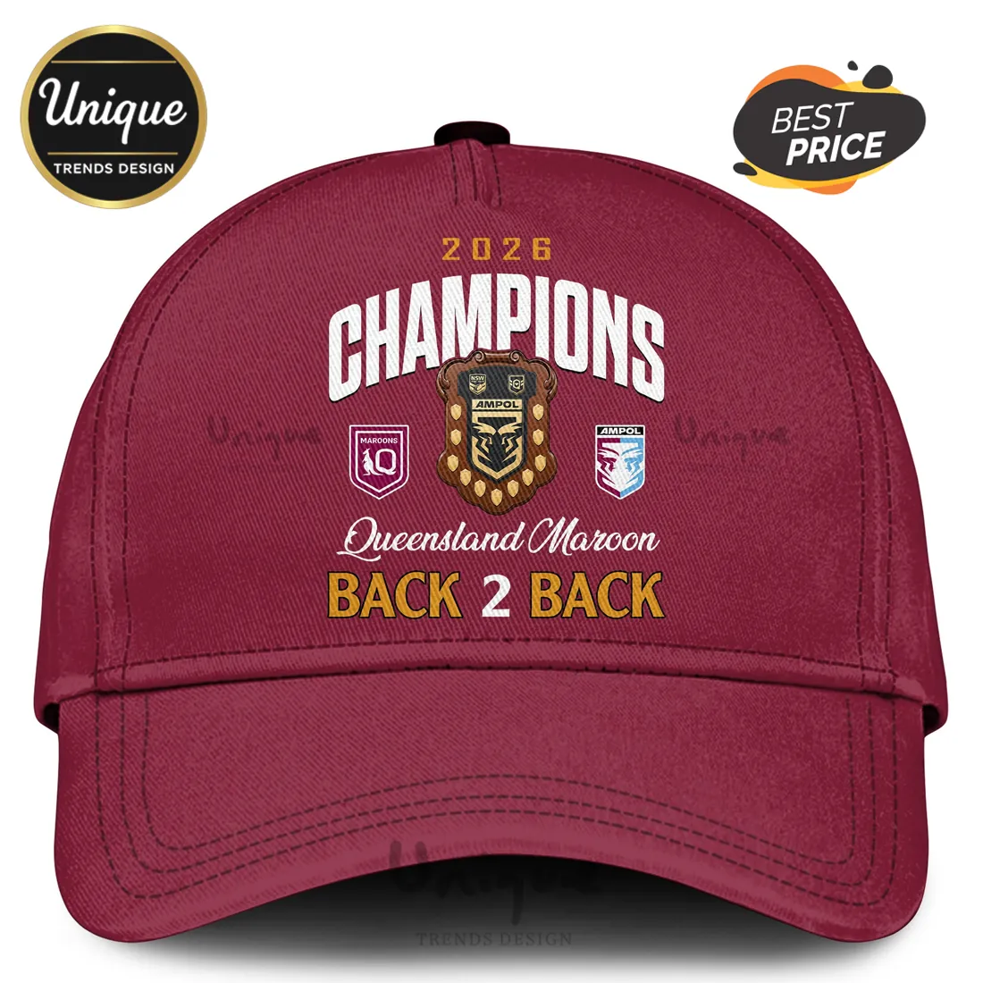 Queensland Maroons 2026 Champions Maroon Zip Hoodie Queensland Maroons 2026 Champions Maroon Zip Hoodie