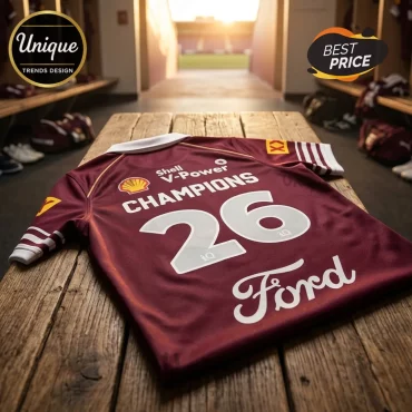 Queensland Maroons Champions Maroon Rugby Polo Shirt