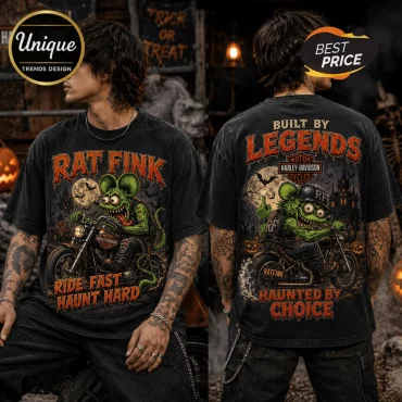 Rat Fink Harley-Davidson Haunt Hard T-Shirt
