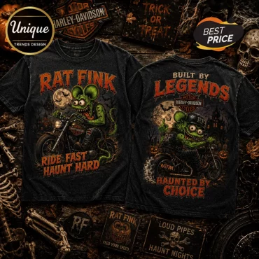 Rat Fink Harley-Davidson Haunt Hard T-Shirt