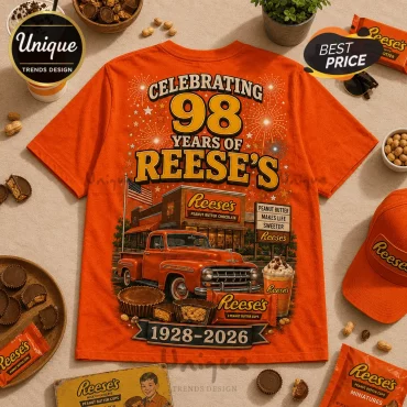 Reese’s Peanut Butter Cups 1928-2026 Anniversary T-Shirt