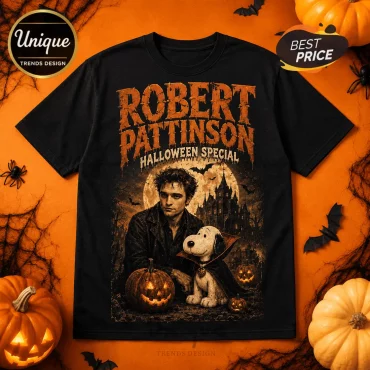 Robert Pattinson Snoopy Halloween Spooky Night T-Shirt
