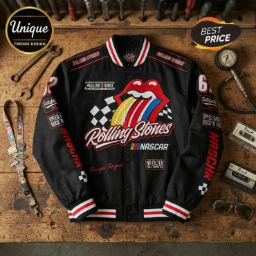 Rolling Stones NASCAR Team Racing Varsity Jacket
