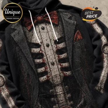Saw Billy The Puppet Skeleton Black Halloween Hoodie