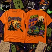 Scooby-Doo Halloween Haunted Mystery Machine Orange T-Shirt