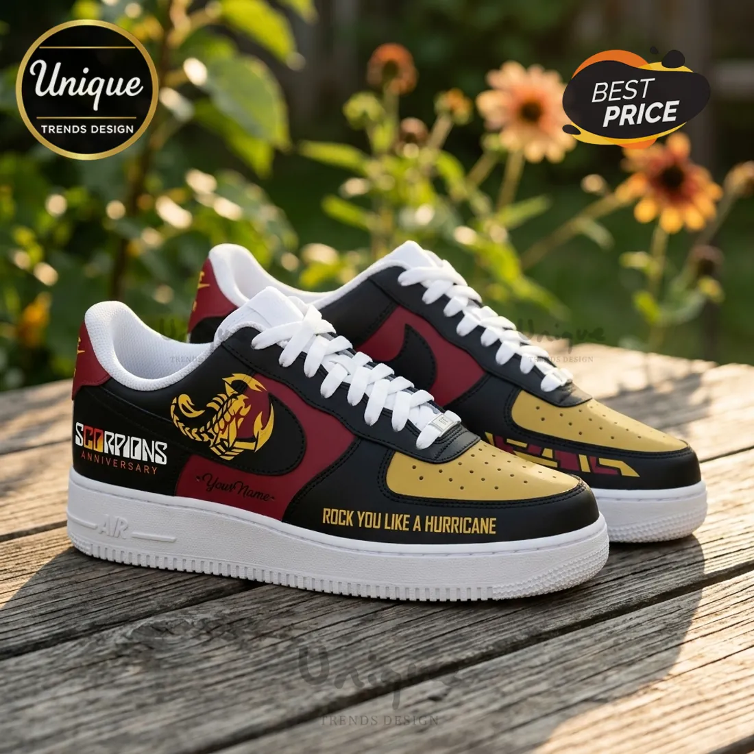 Scorpions Rock You Like A Hurricane Custom Air Force 1 Sneakers Scorpions Rock You Like A Hurricane Custom Air Force 1 Sneakers