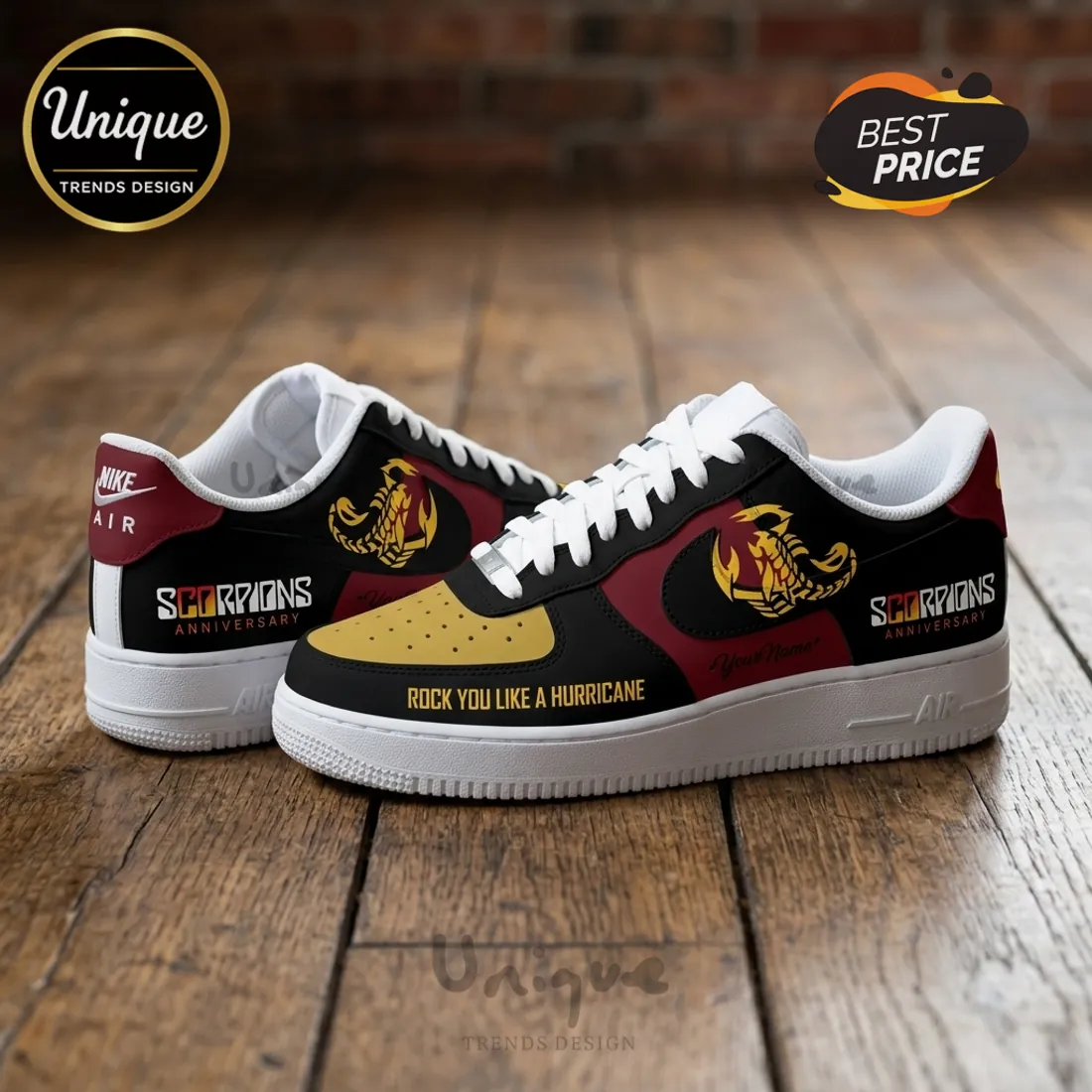 Scorpions Rock You Like A Hurricane Custom Air Force 1 Sneakers Scorpions Rock You Like A Hurricane Custom Air Force 1 Sneakers