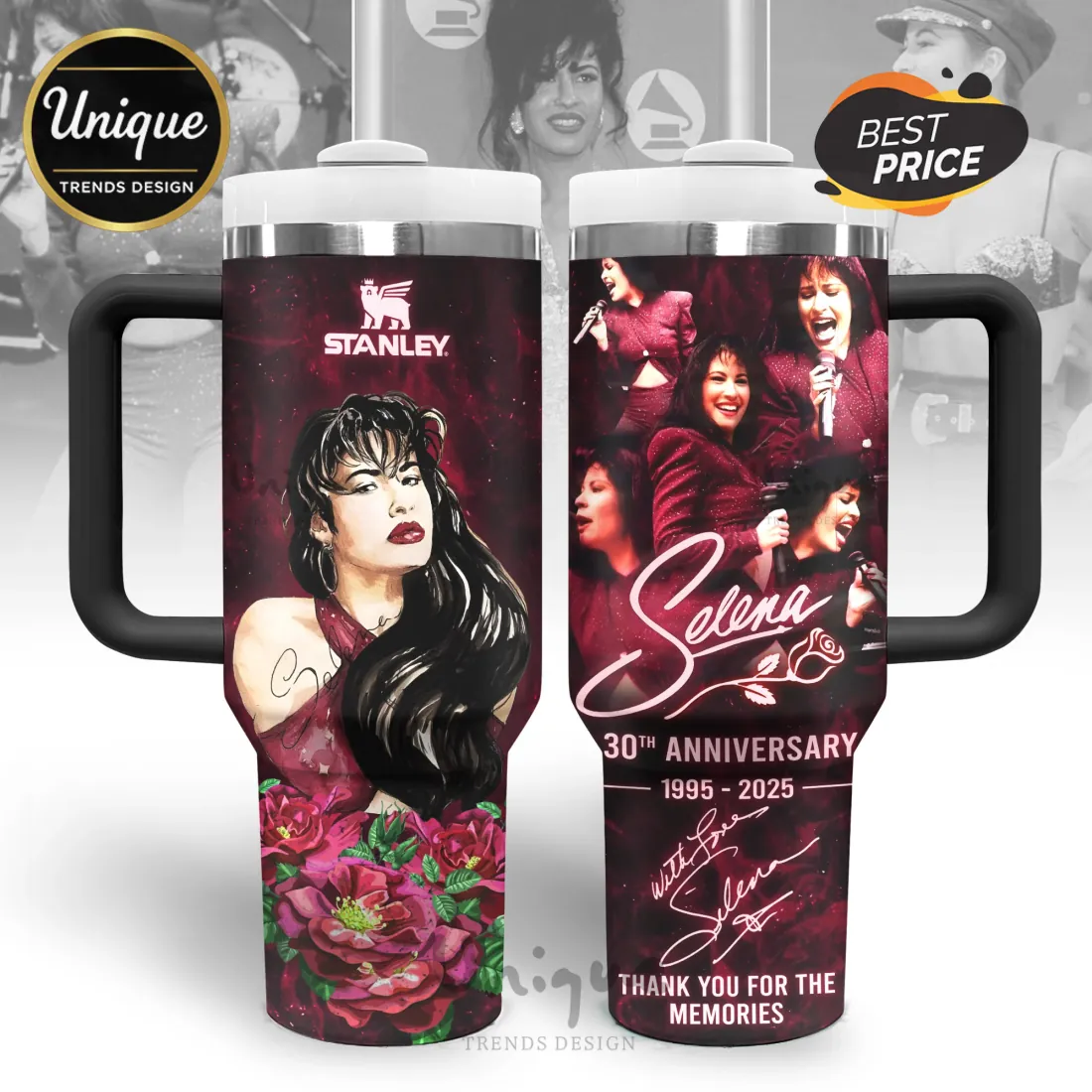 Selena Quintanilla 30th Anniversary Edition Handle Tumbler Selena Quintanilla 30th Anniversary Edition Handle Tumbler