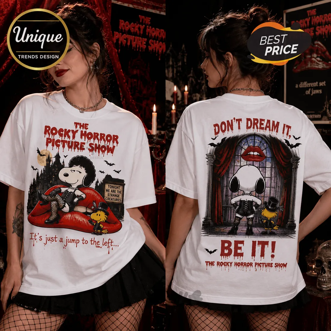 Snoopy Rocky Horror Picture Show Halloween T-Shirt Snoopy Rocky Horror Picture Show Halloween T-Shirt