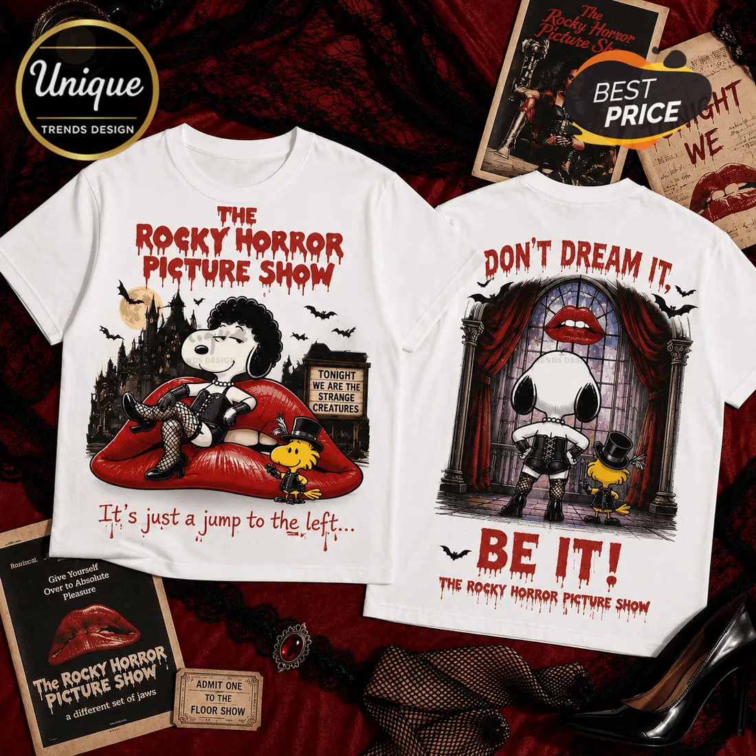 Snoopy Rocky Horror Picture Show Halloween T-Shirt Snoopy Rocky Horror Picture Show Halloween T-Shirt