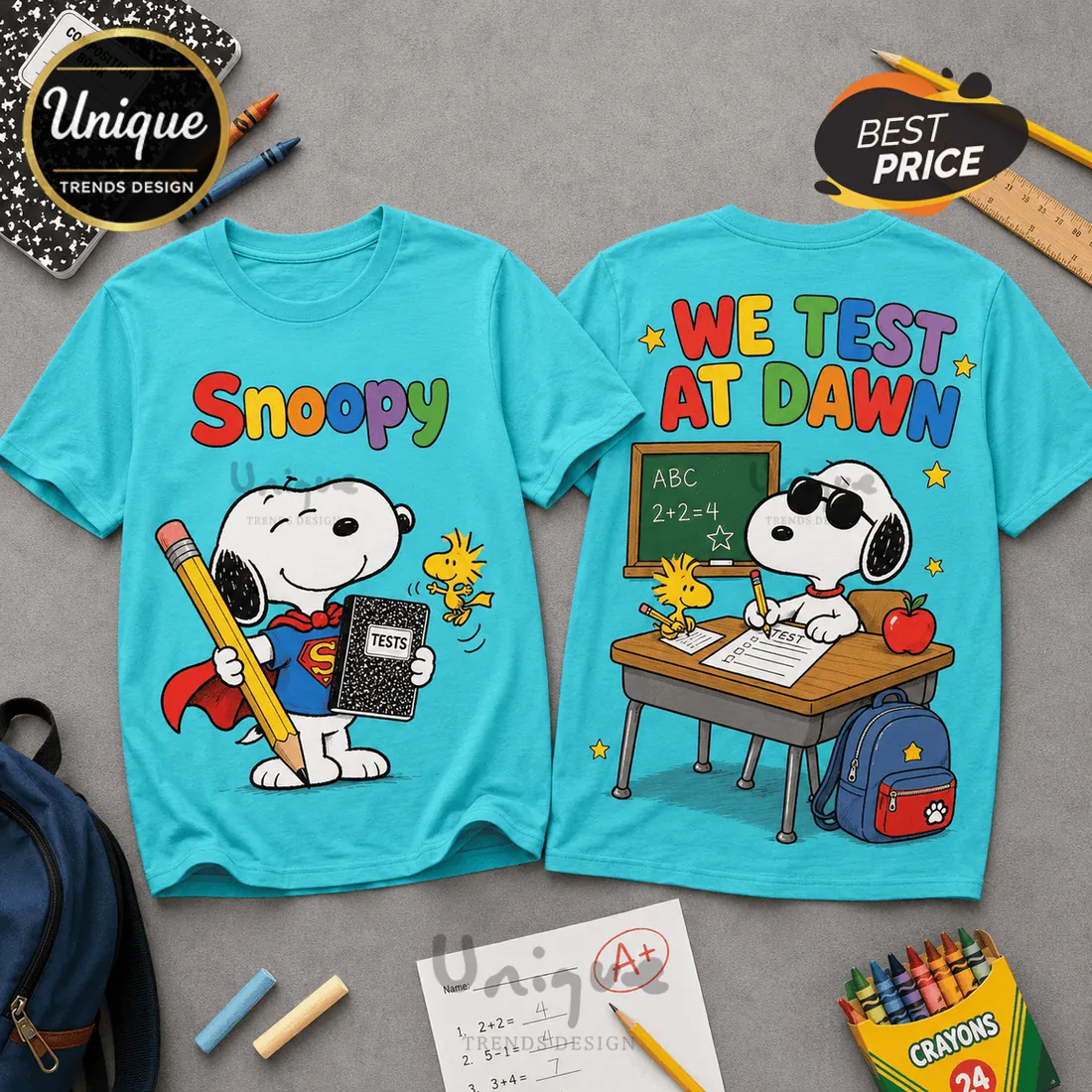 Snoopy Superman Classroom Teacher Blue T-Shirt Snoopy Superman Classroom Teacher Blue T-Shirt