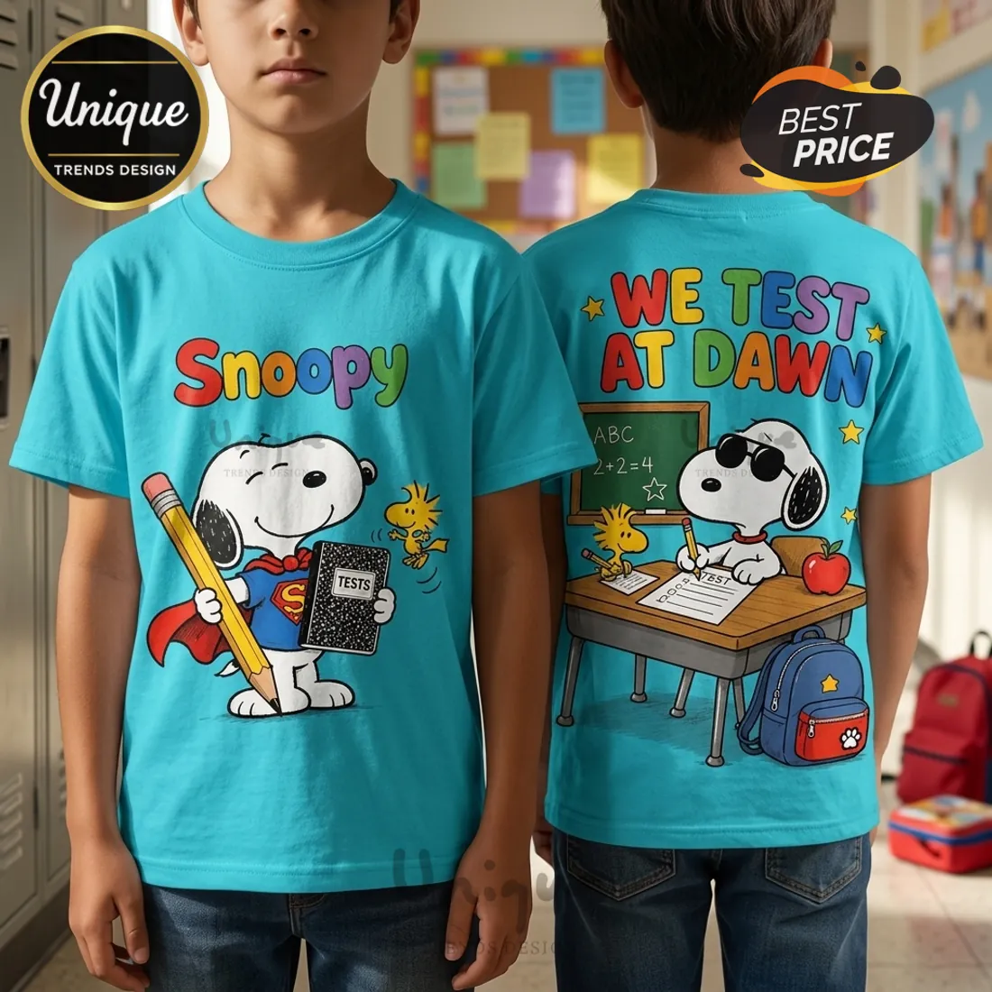 Snoopy Superman Classroom Teacher Blue T-Shirt Snoopy Superman Classroom Teacher Blue T-Shirt