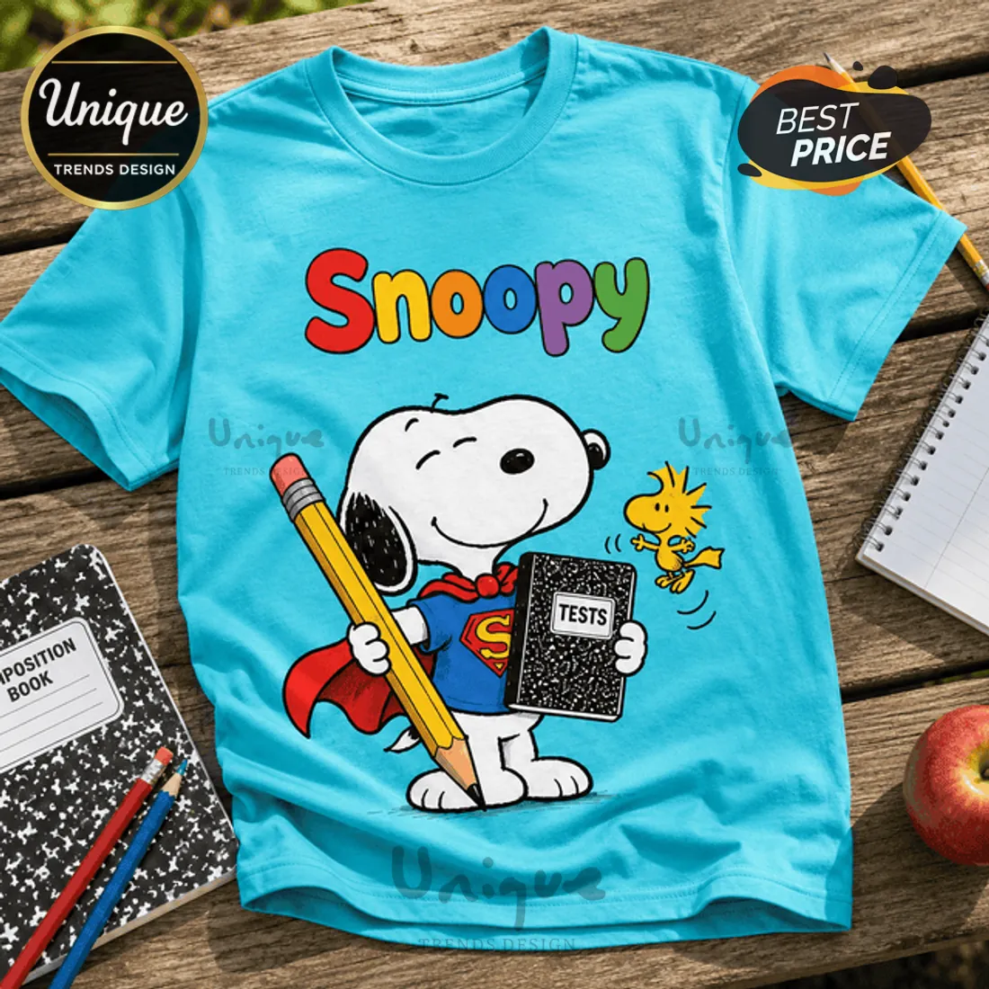 Snoopy Superman Classroom Teacher Blue T-Shirt Snoopy Superman Classroom Teacher Blue T-Shirt