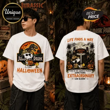 Snoopy x Jurassic Park Life Finds A Way T-Shirt
