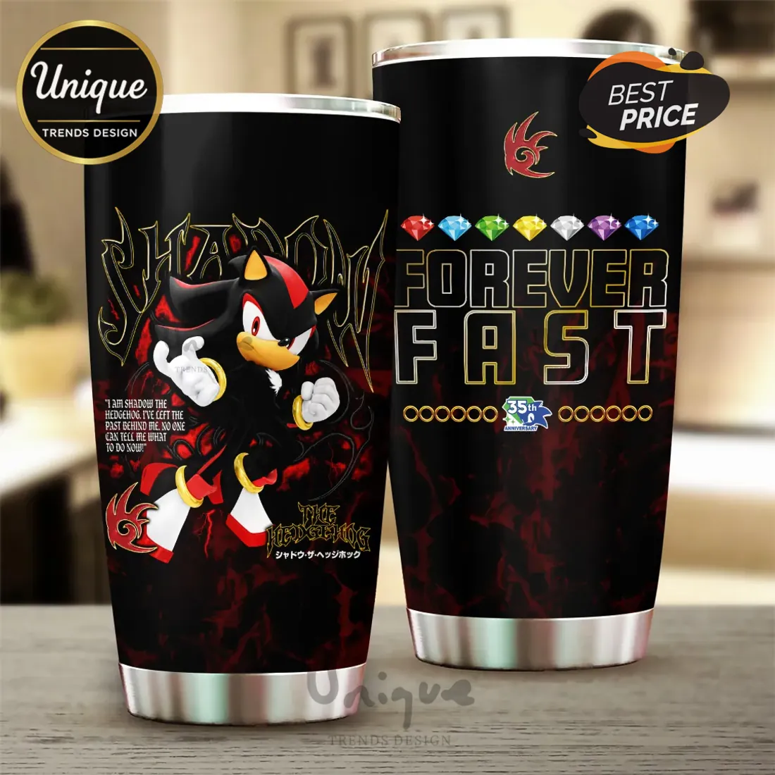 Sonic the Hedgehog x Shadow 35th Anniversary Stainless Steel Tumbler Sonic the Hedgehog x Shadow 35th Anniversary Stainless Steel Tumbler