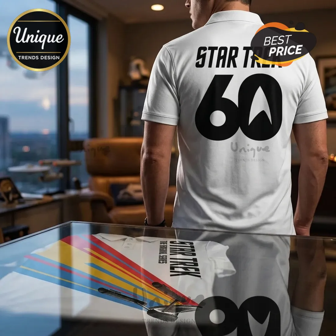 Star Trek 60th Anniversary The Original Series Polo Shirt Star Trek 60th Anniversary The Original Series Polo Shirt