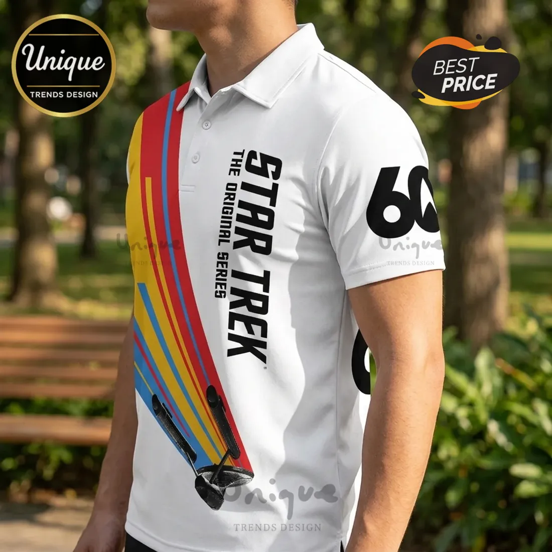 Star Trek 60th Anniversary The Original Series Polo Shirt Star Trek 60th Anniversary The Original Series Polo Shirt