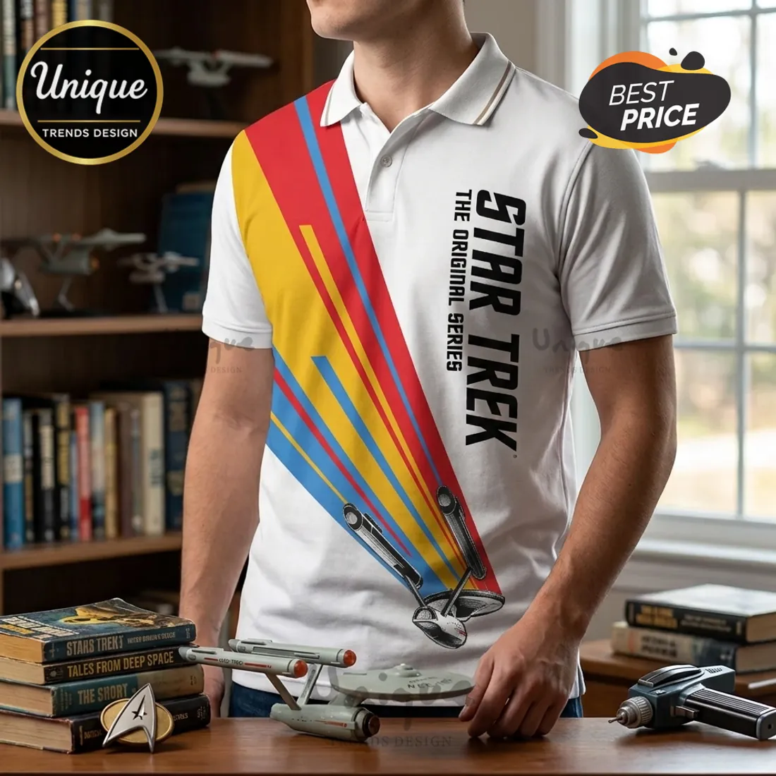 Star Trek 60th Anniversary The Original Series Polo Shirt Star Trek 60th Anniversary The Original Series Polo Shirt