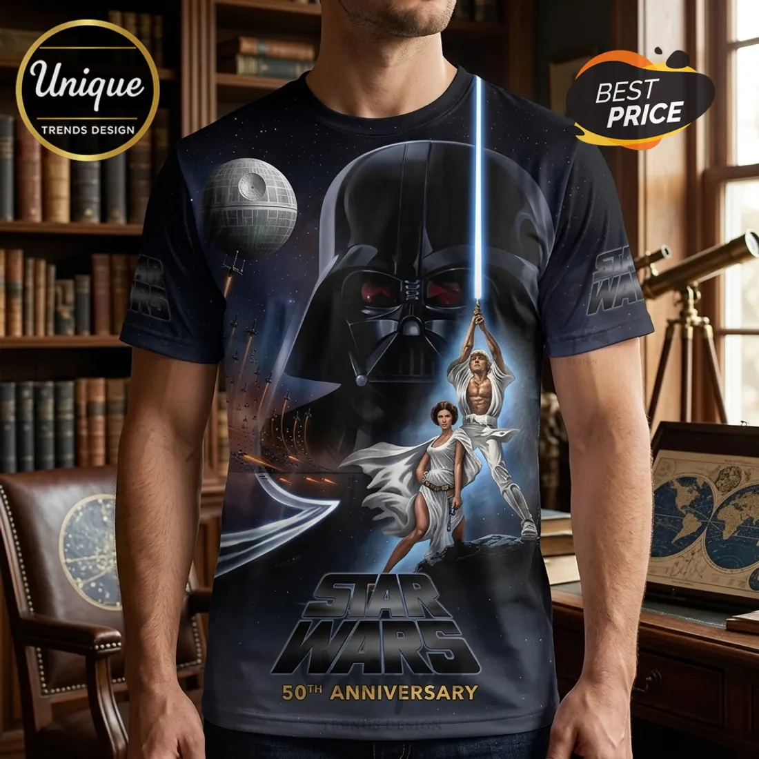 Star Wars 50th Anniversary Cast Signature T-Shirt Star Wars 50th Anniversary Cast Signature T-Shirt