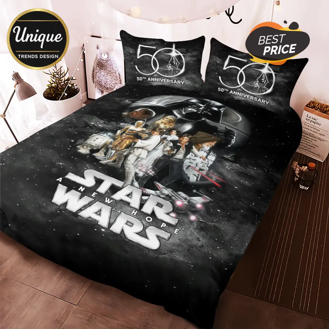Star Wars A New Hope 50th Anniversary Black Duvet Bedding Set Star Wars A New Hope 50th Anniversary Black Duvet Bedding Set