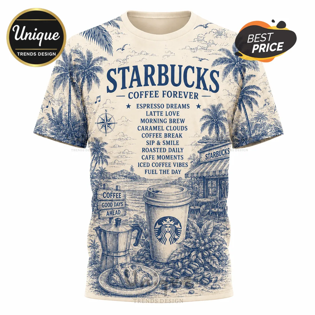 Starbucks Nautical Coffee Special Edition T-Shirt Starbucks Nautical Coffee Special Edition T-Shirt