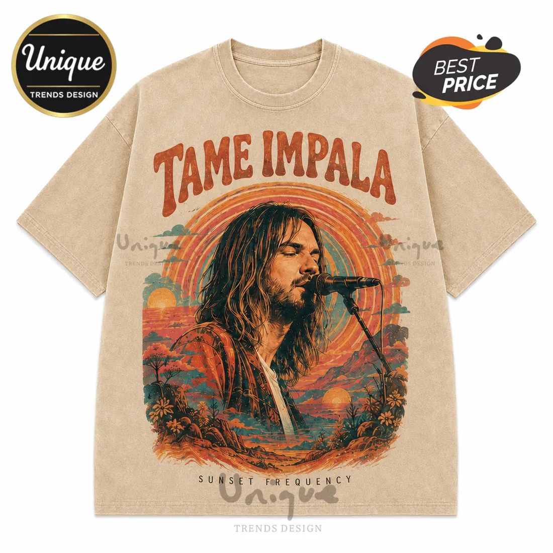 Tame Impala Deadbeat Tour 2026 Cream T-Shirt Tame Impala Deadbeat Tour 2026 Cream T-Shirt
