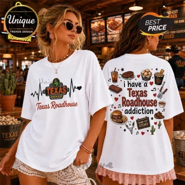 Texas Roadhouse Addiction Food Collage T-Shirt