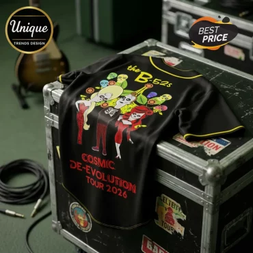The B-52s x Devo Cosmic De-Evolution 2026 Black Baseball Jersey