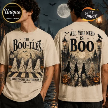 The Boo-tles Abbey Road Ghost Halloween T-Shirt