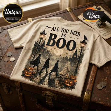The Boo-tles Abbey Road Ghost Halloween T-Shirt