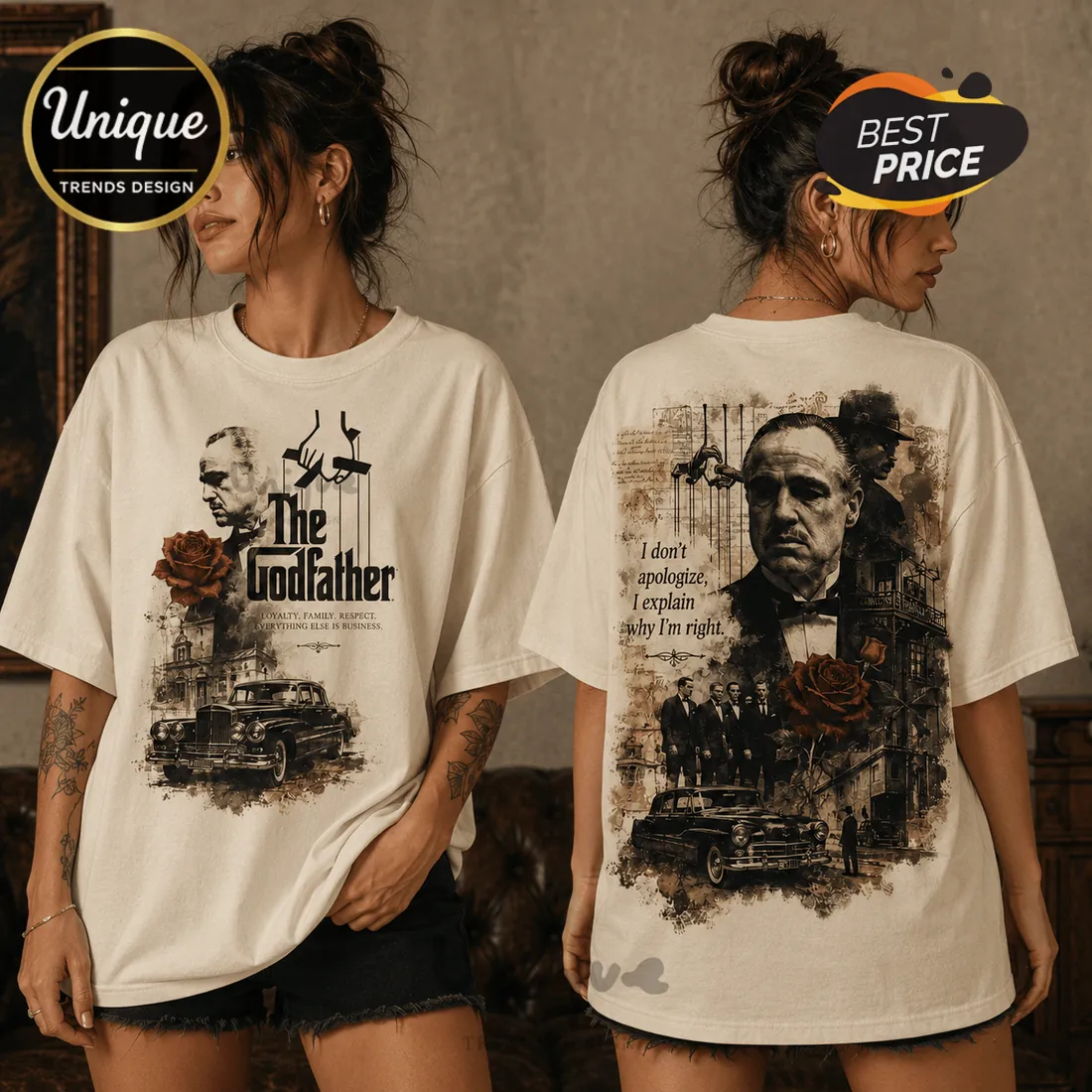 The Godfather Marlon Brando Classic Quote T-Shirt The Godfather Marlon Brando Classic Quote T-Shirt