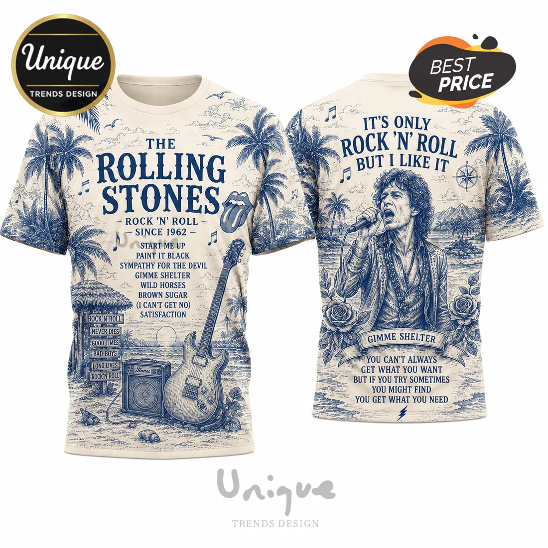 The Rolling Stones Premium Music Tour T-Shirt The Rolling Stones Premium Music Tour T-Shirt