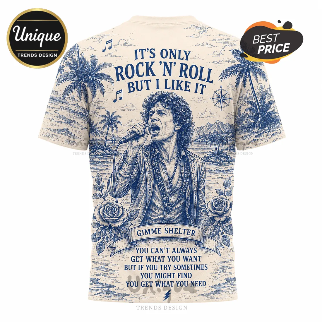The Rolling Stones Premium Music Tour T-Shirt The Rolling Stones Premium Music Tour T-Shirt