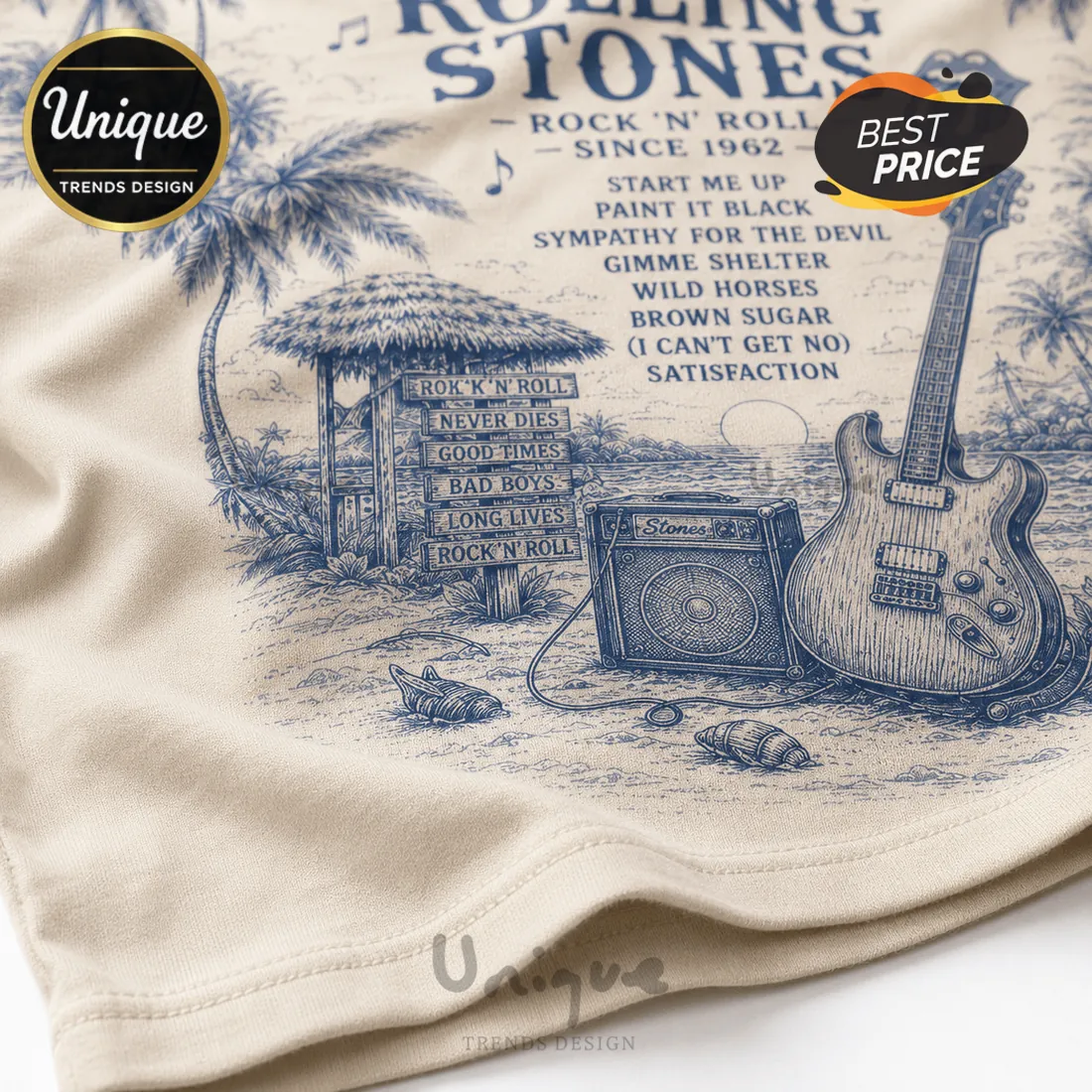 The Rolling Stones Premium Music Tour T-Shirt The Rolling Stones Premium Music Tour T-Shirt