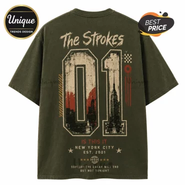 The Strokes New York City 2001 Olive T-Shirt