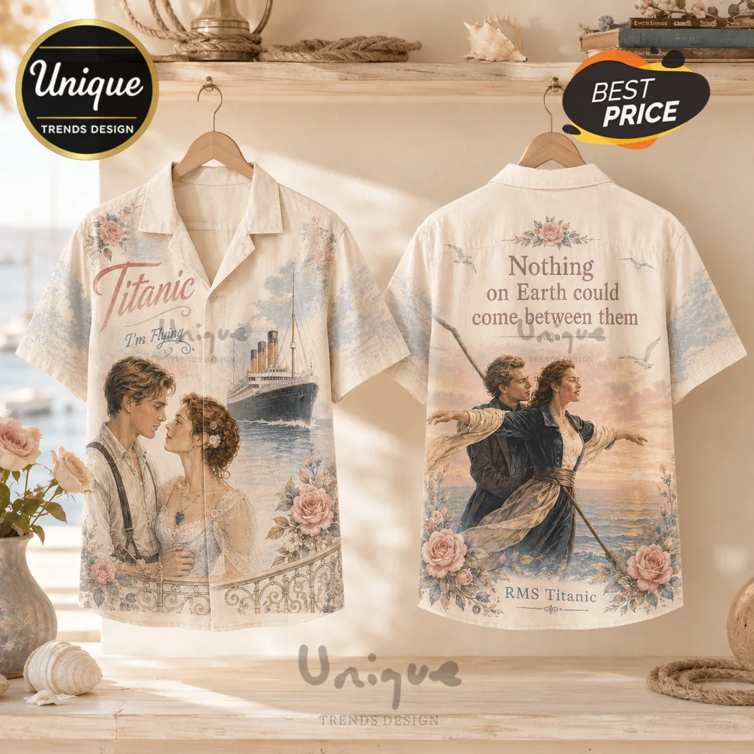 Titanic Vintage Rose Limited Edition Hawaiian Shirt Titanic Vintage Rose Limited Edition Hawaiian Shirt