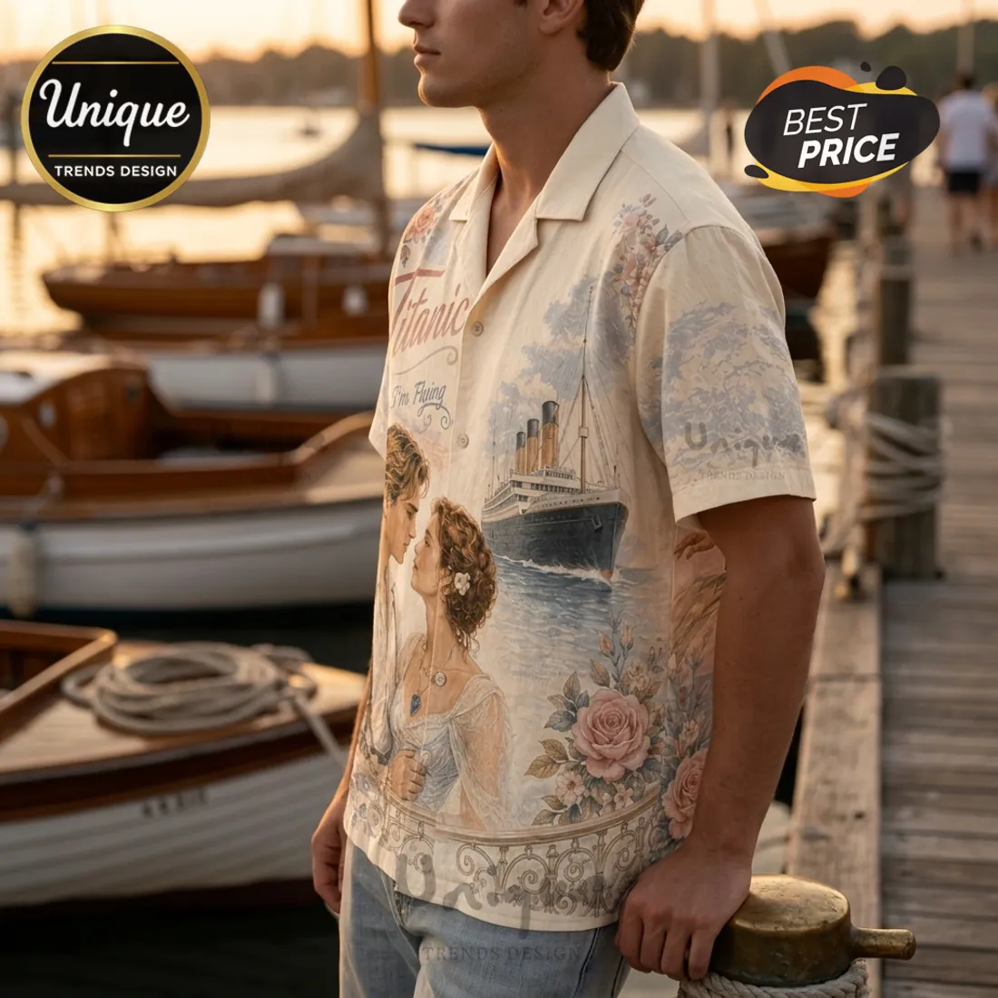 Titanic Vintage Rose Limited Edition Hawaiian Shirt Titanic Vintage Rose Limited Edition Hawaiian Shirt