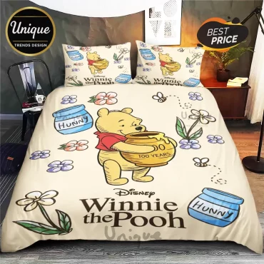 Winnie the Pooh 100th Anniversary Cream Duvet Bedding Set Winnie the Pooh 100th Anniversary Cream Duvet Bedding Set