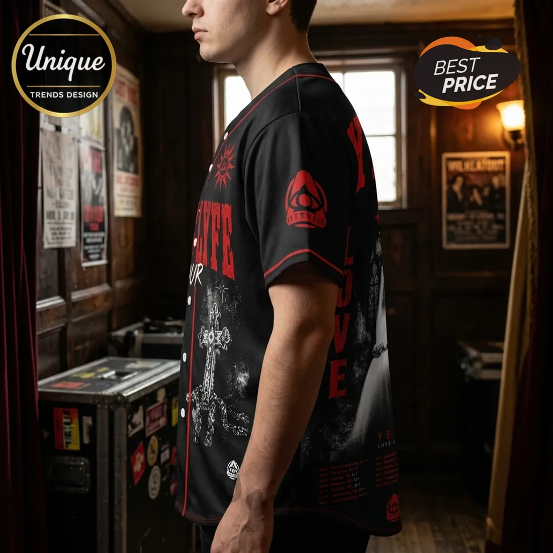 Yeat Love Lyfe Tour 2026 Concert Baseball Jersey Yeat Love Lyfe Tour 2026 Concert Baseball Jersey