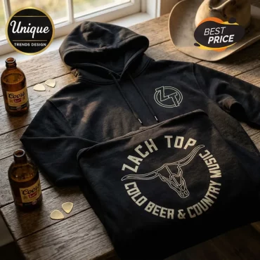 Zach Top Cold Beer and Country Music 2026 Tour Black Hoodie