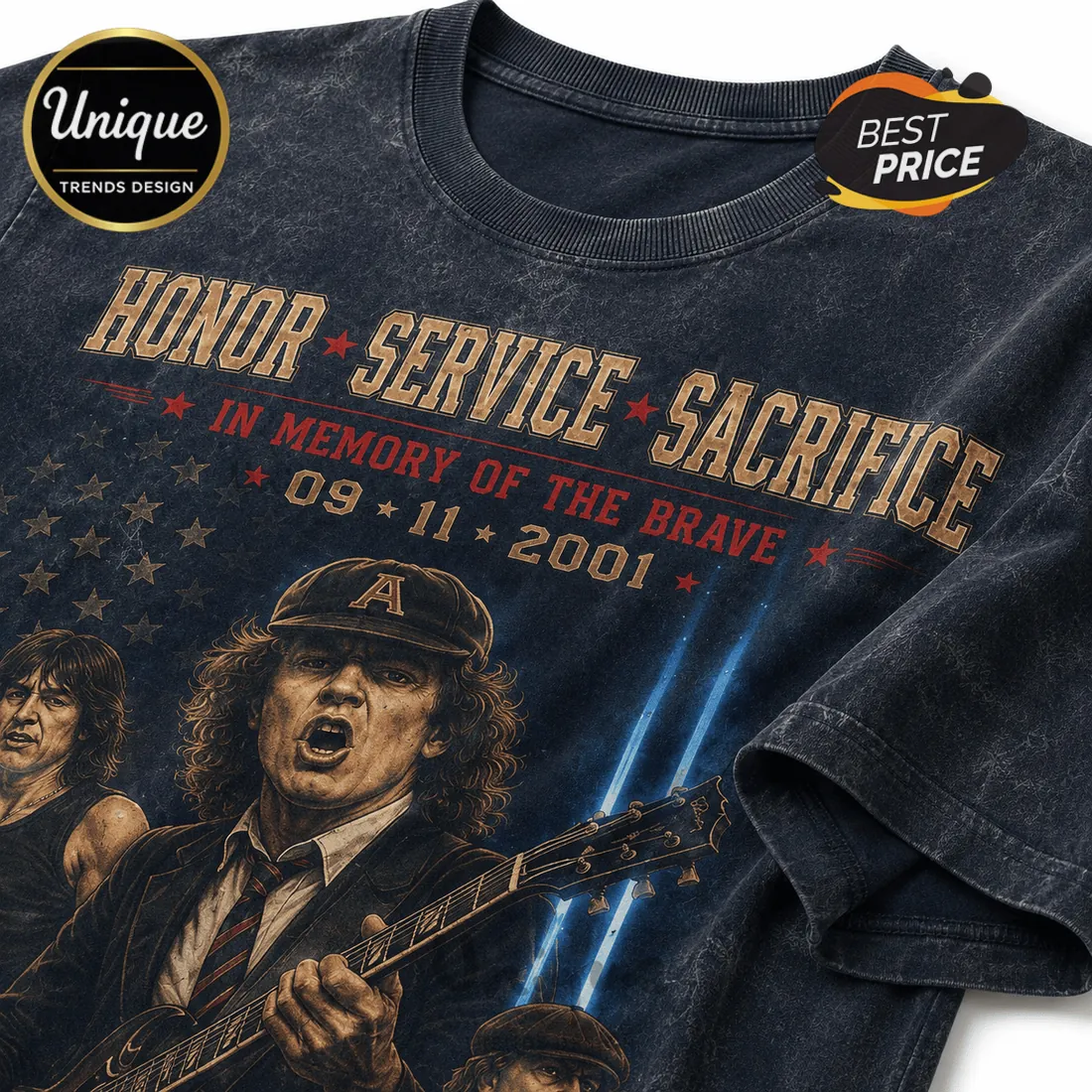 AC/DC 9-11 Tribute 343 Memorial T-Shirt AC/DC 9-11 Tribute 343 Memorial T-Shirt